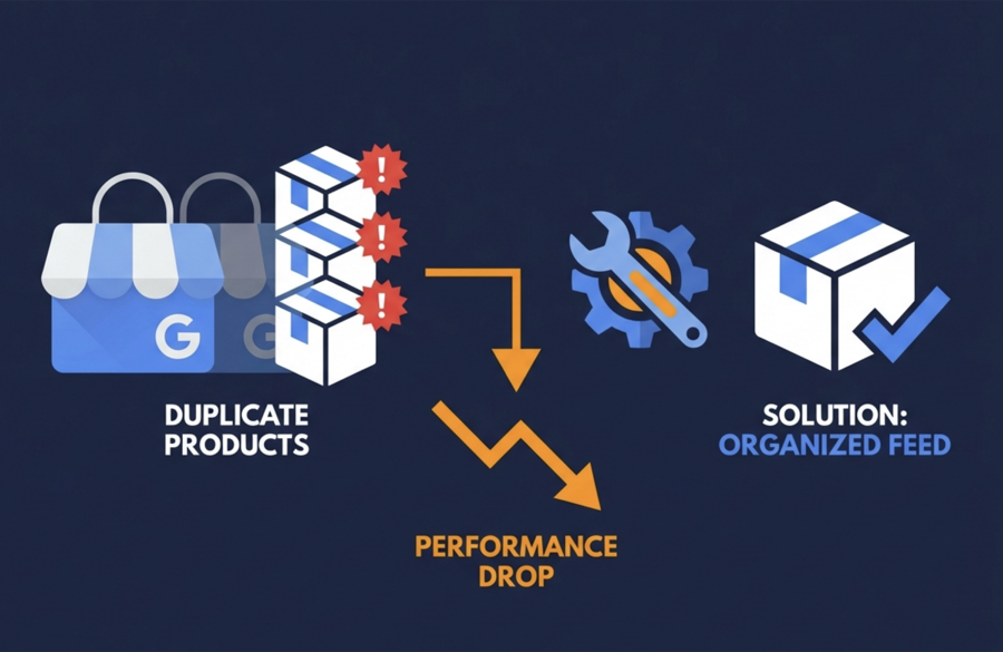 How Duplicate Products Kill Your Google Merchant Center Performance and How to Fix It